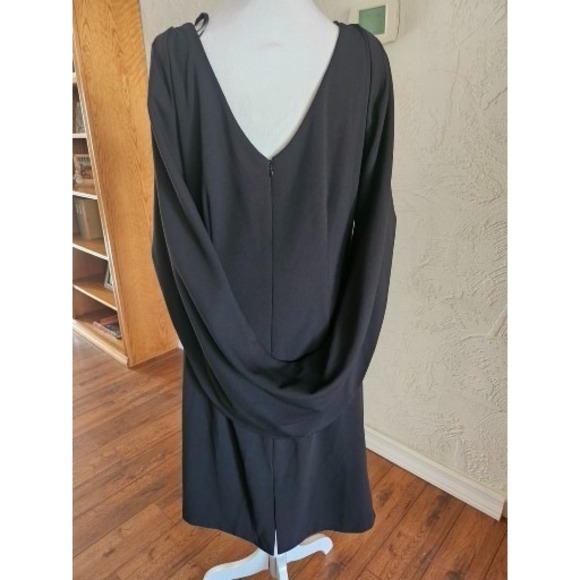 Betsy & Adam JORDAN" SHORT SCUBA CREPE DRAPED BACK DRESS in Blush NWT‎ Size 16 - Picture 5 of 9